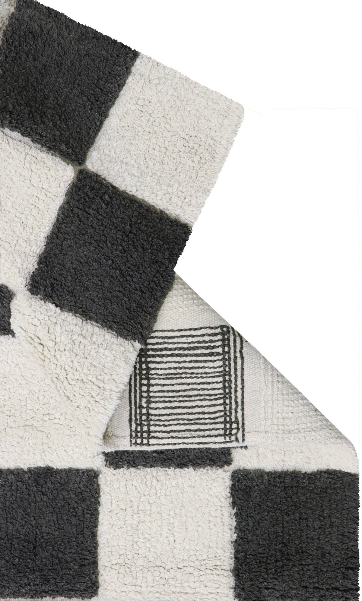 Tapis lavable en coton gris 160x120 cm Tiles - Lorena Canals - The Cool Republic