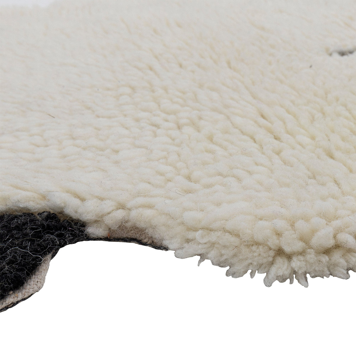 Tapis mouton en laine banc et noir Dolly - Bloomingville Mini - The Cool Republic