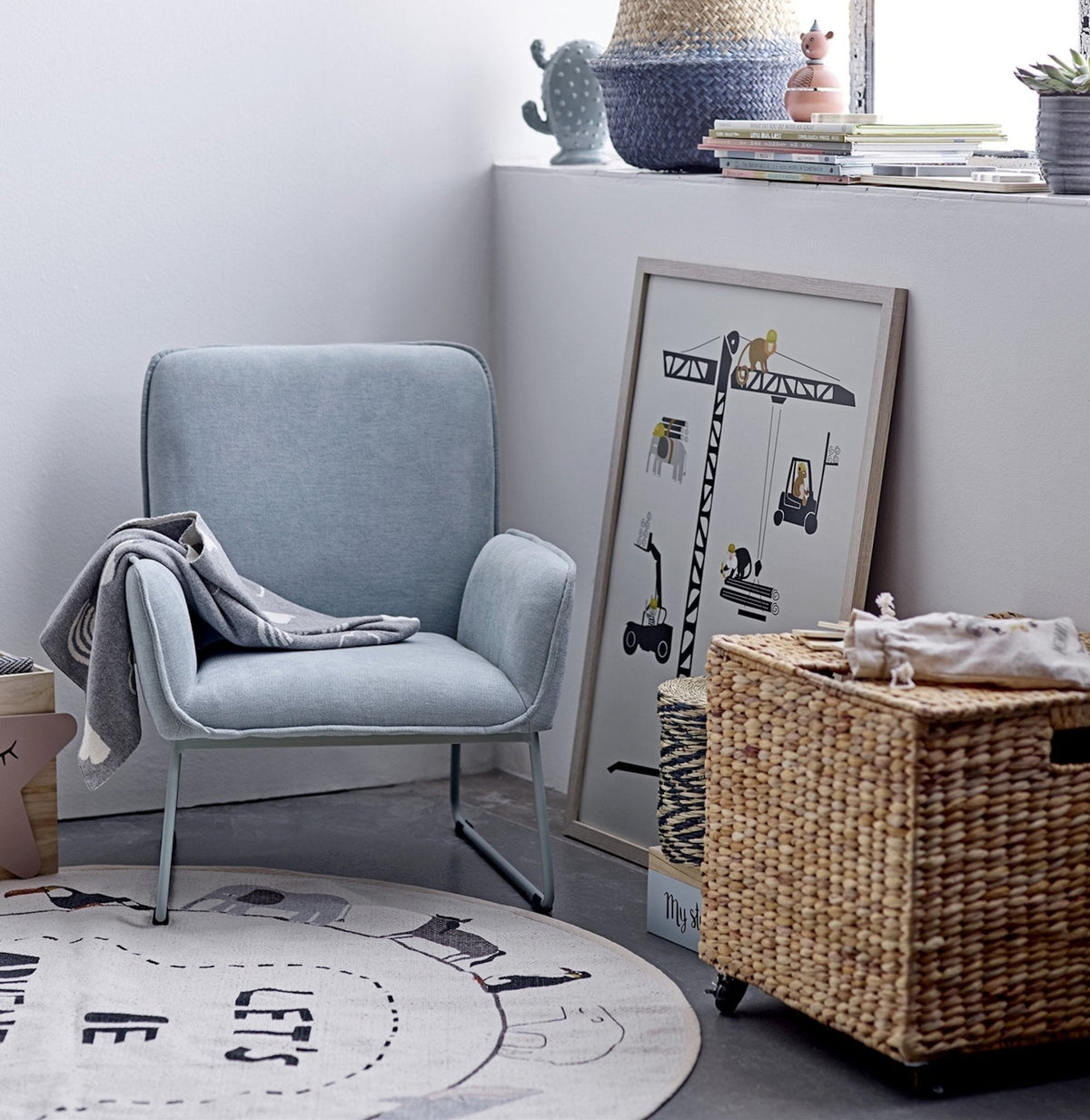 Tapis multicolore en coton 130 cm - Bloomingville mini - The Cool Republic