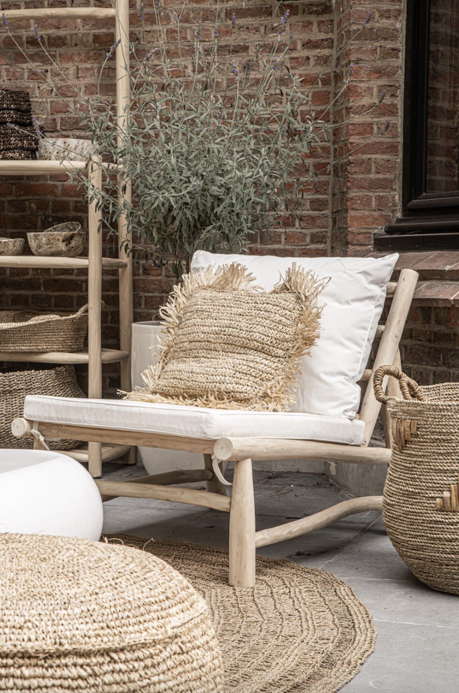 Tapis naturel en jonc de mer 100 cm - Bazar Bizar - The Cool Republic