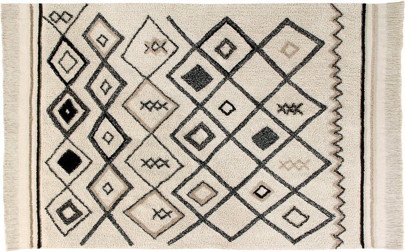 Tapis noir et écru 215x140 cm Ethnic - Lorena Canals - The Cool Republic