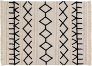 Tapis noir et écru 240x170 cm Canvas - Lorena Canals - The Cool Republic