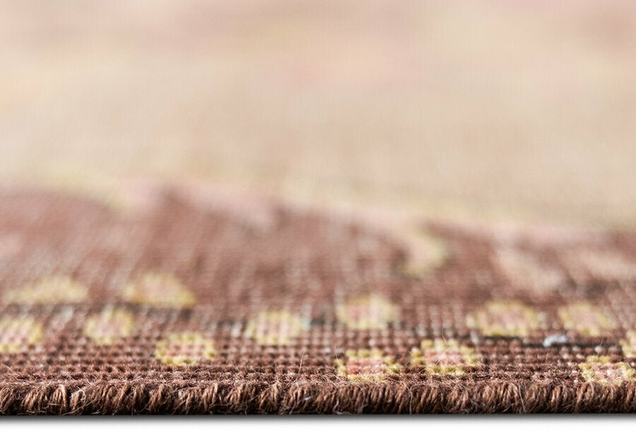 Tapis noué en laine rose floral (200X300) - HKLIVING - The Cool Republic