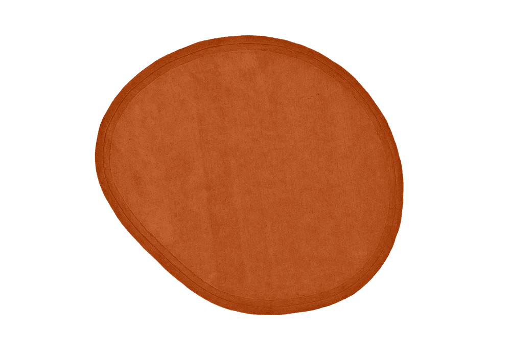 Tapis organique en laine et coton orange 230x250cm Neo - Fest Amsterdam - The Cool Republic