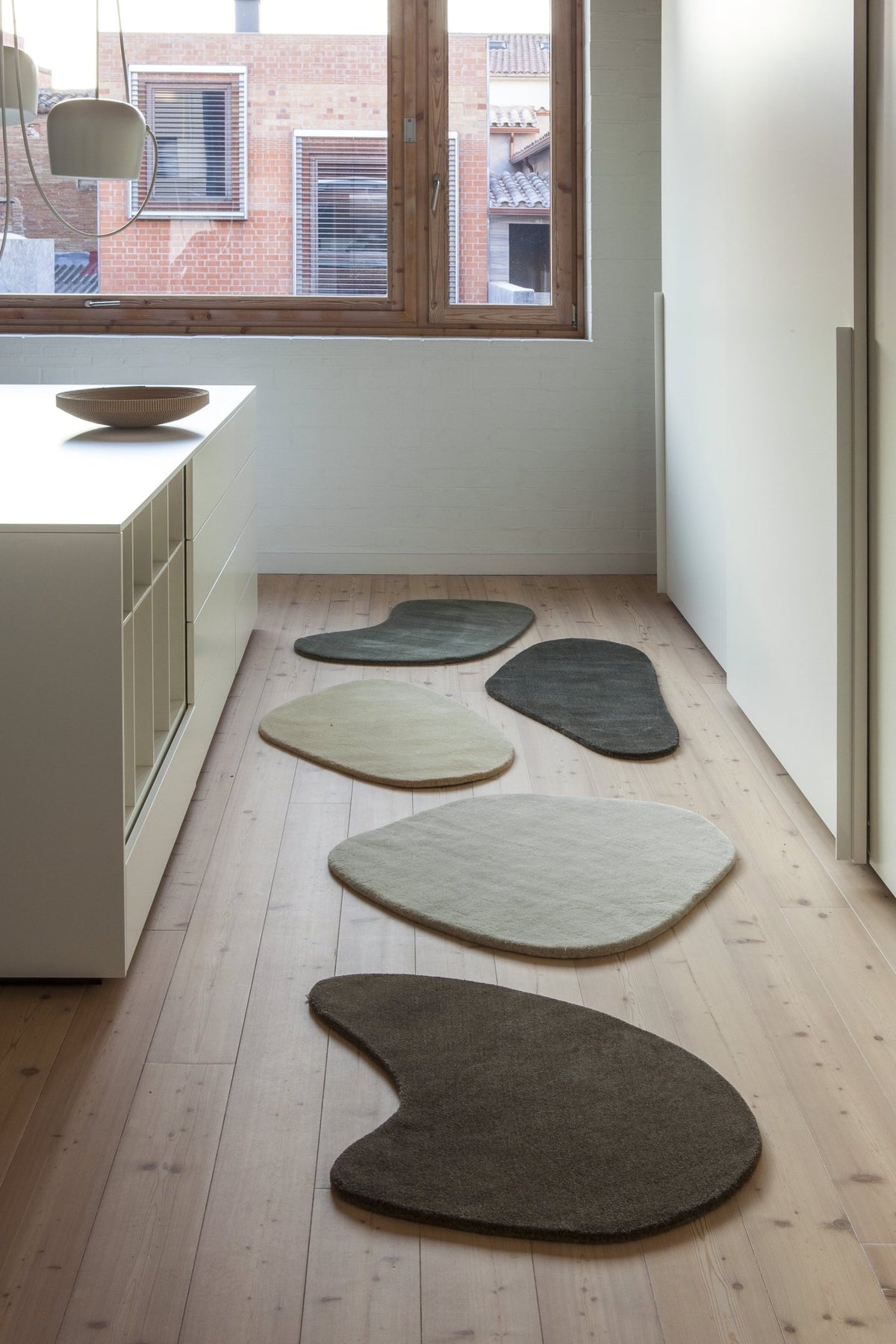 Tapis organique en laine marron 70x85 cm Stone 10 - Nanimarquina - The Cool Republic