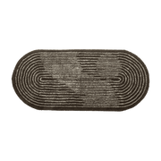 Tapis ovale en coton marron 160x70 cm Zhina - Bloomingville - The Cool Republic
