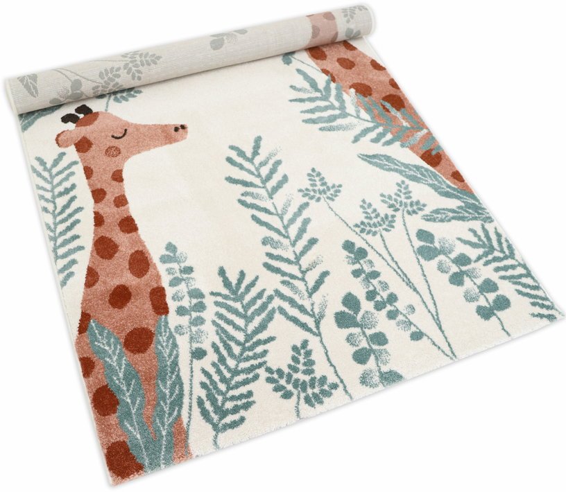 Tapis pour enfant en polypropylène motif girafe 135x190 cm Nisu - Nattiot - The Cool Republic