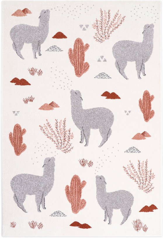 Tapis pour enfant en polypropylène motif lama 120x170 cm Andina by Mon Petit Art - Nattiot - The Cool Republic