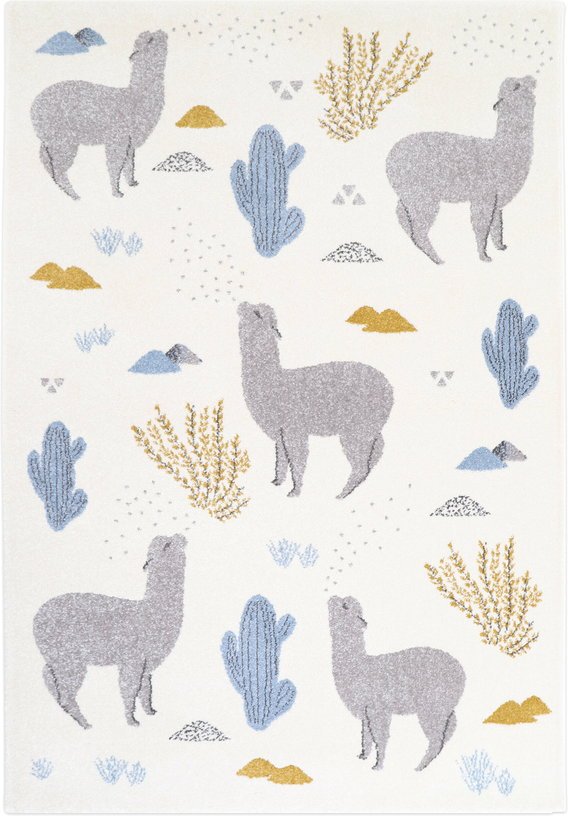 Tapis pour enfant en polypropylène motif lama 120x170 cm Andino by Mon Petit Art - Nattiot - The Cool Republic