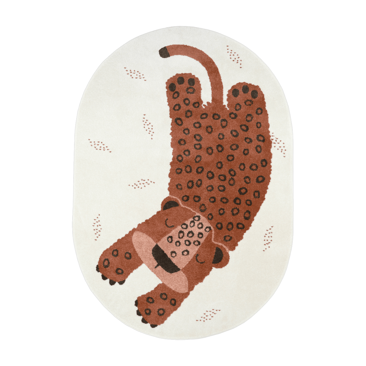 Tapis pour enfant en polypropylène motif léopard sienna 120x170 cm Kleo - Nattiot - The Cool Republic