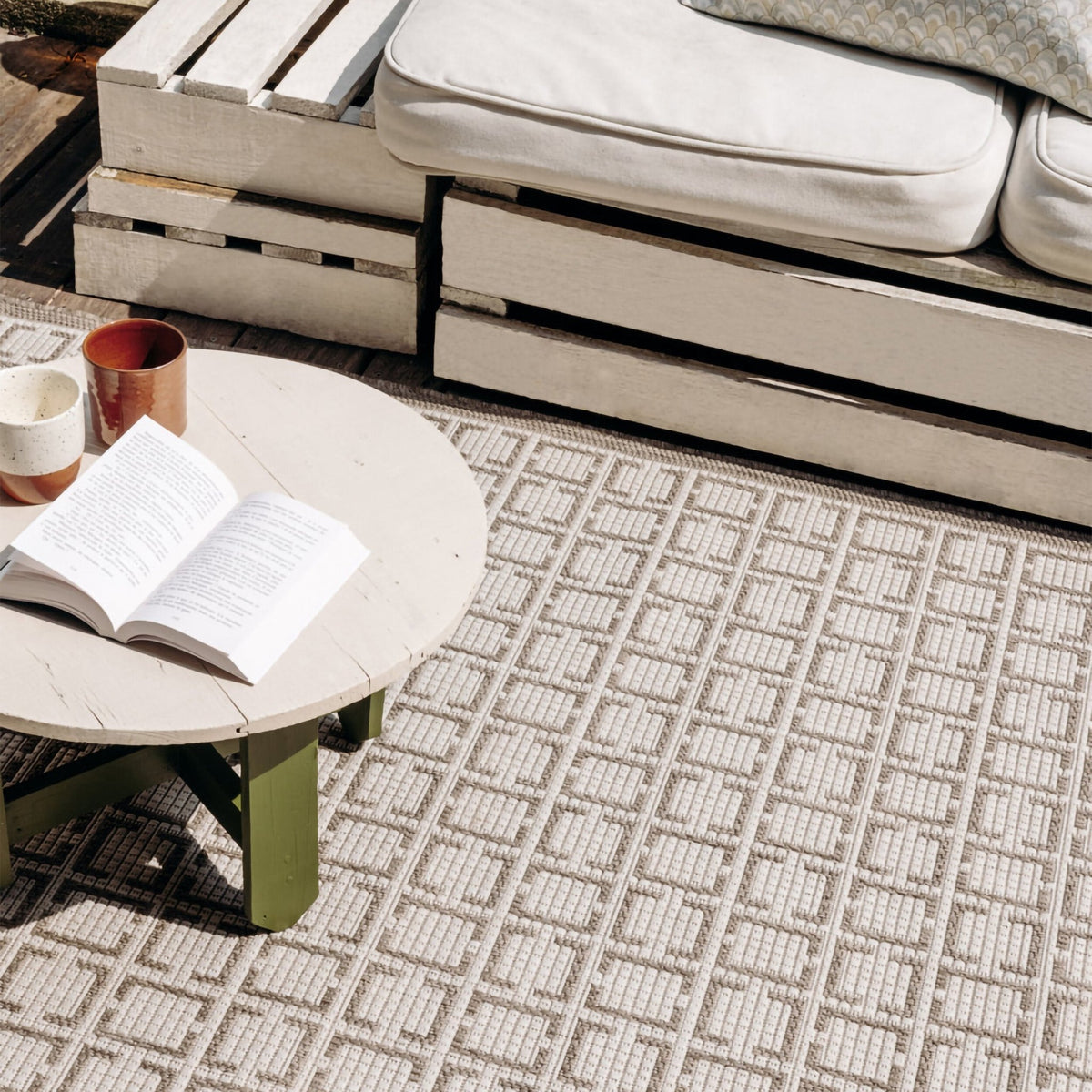 Tapis rectangulaire beige 330x240 cm Marigny - Edito - The Cool Republic