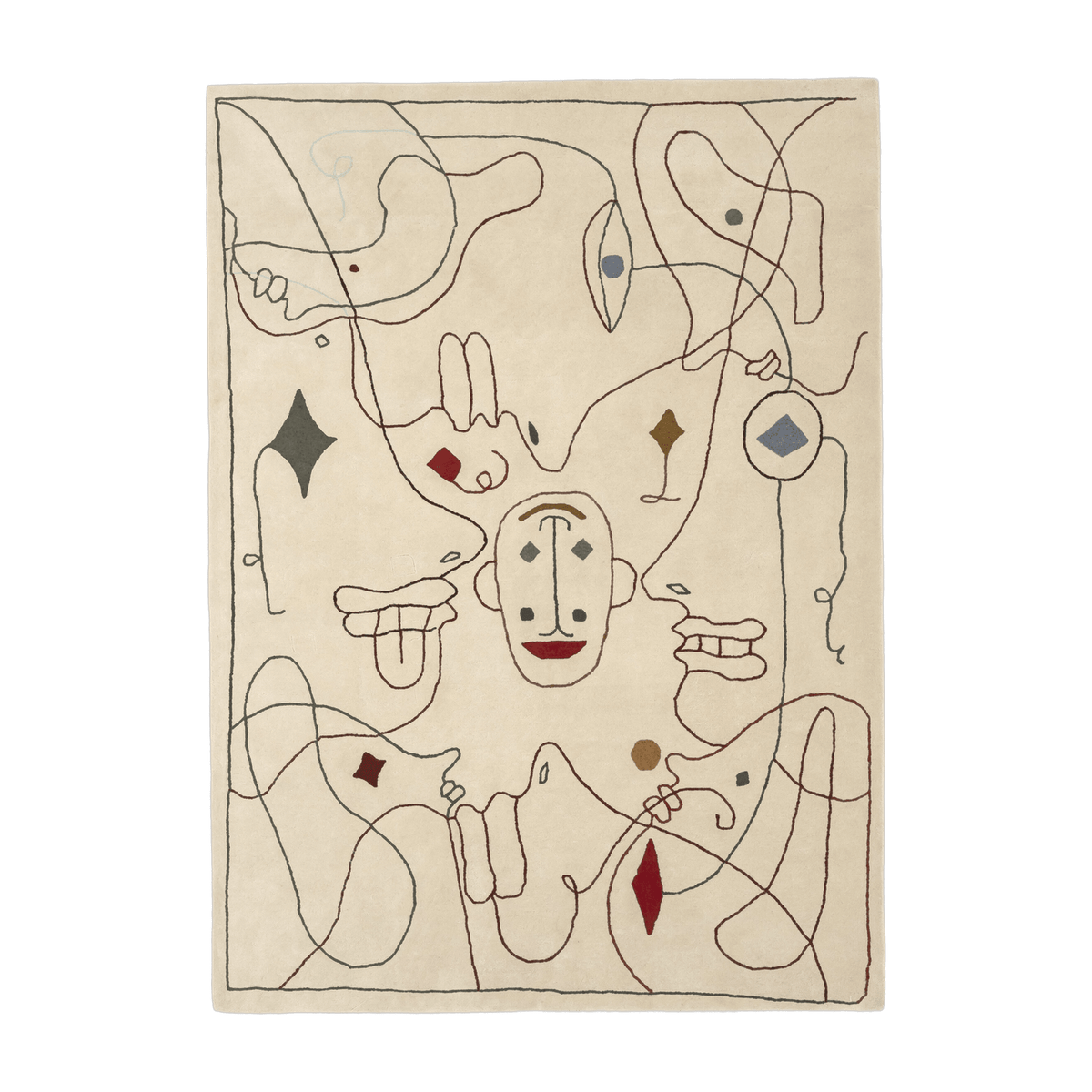 Tapis rectangulaire de jardin tufté à la main 170x240 cm Silhouette - Nanimarquina - The Cool Republic