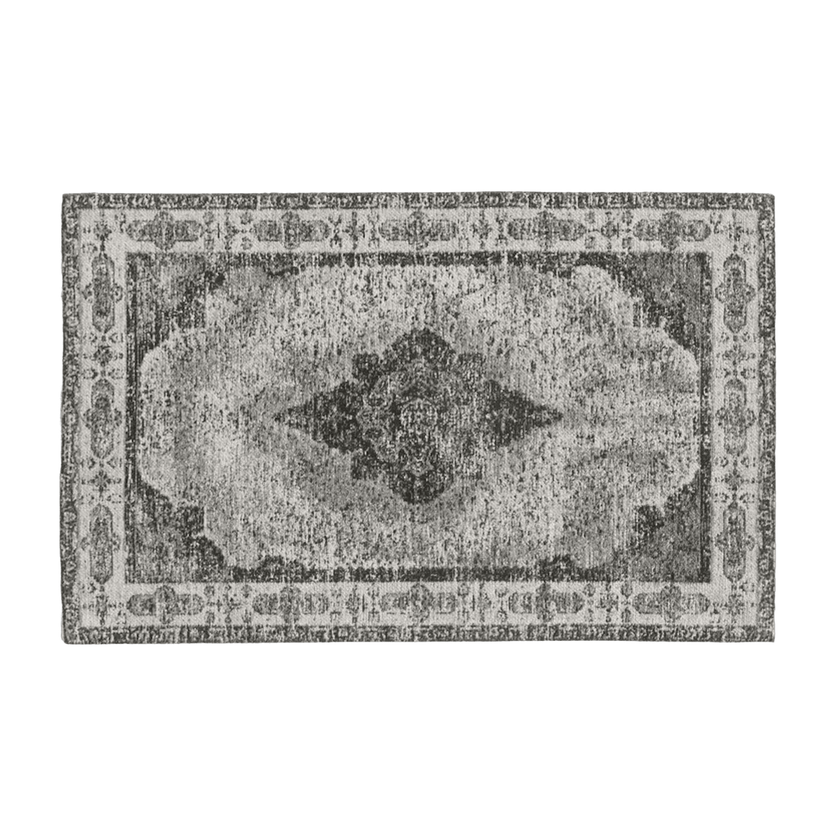 Tapis rectangulaire en coton gris 90x60 cm Venus - Nordal - The Cool Republic