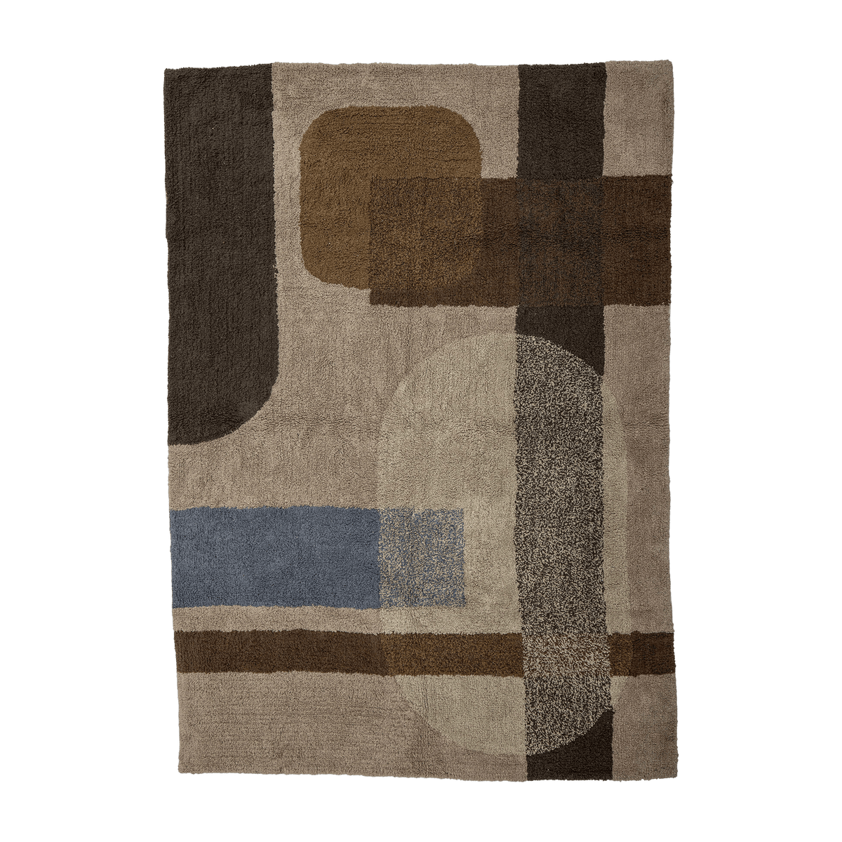 Tapis rectangulaire en coton marron 200x140 cm Zofia - Bloomingville - The Cool Republic