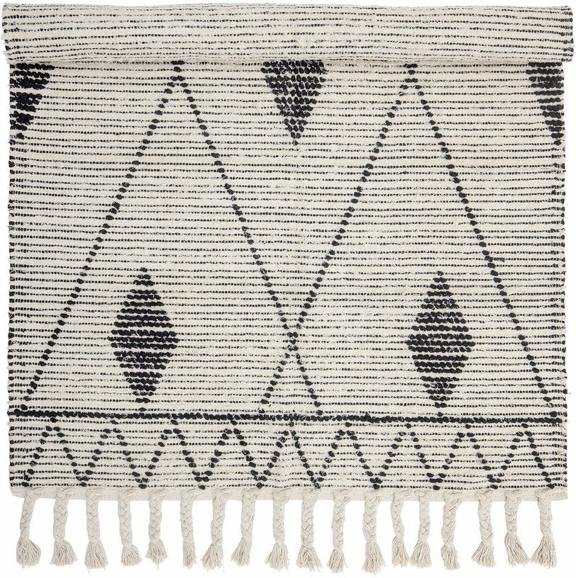 Tapis rectangulaire en coton naturel 180x120 cm Yuki - Bloomingville - The Cool Republic