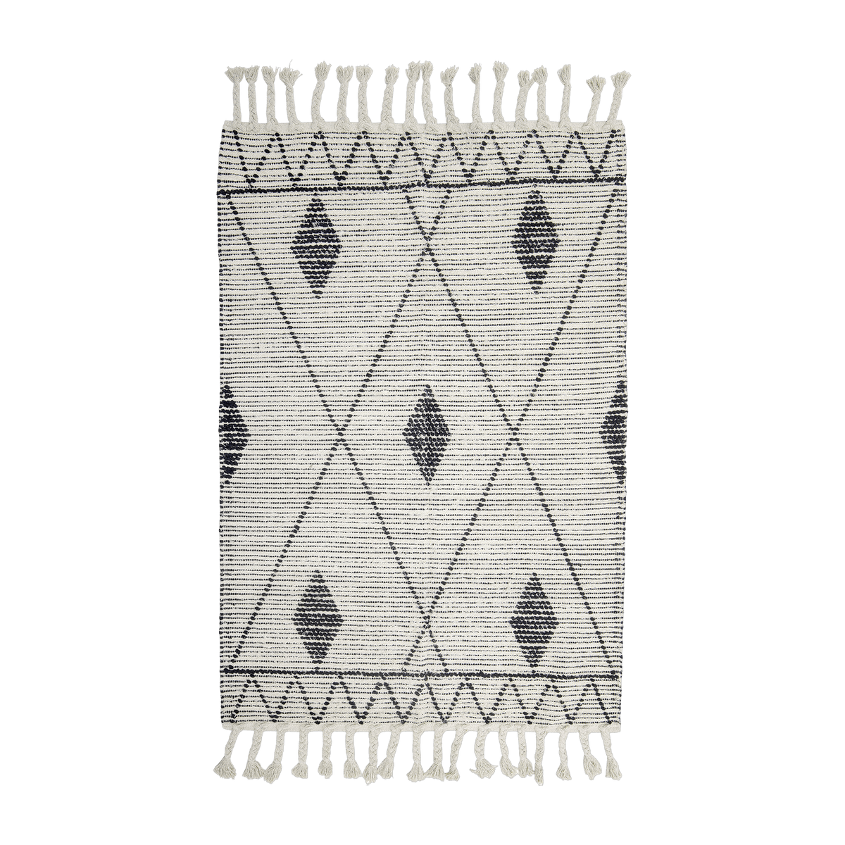 Tapis rectangulaire en coton naturel 180x120 cm Yuki - Bloomingville - The Cool Republic