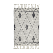 Tapis rectangulaire en coton naturel 180x120 cm Yuki - Bloomingville - The Cool Republic
