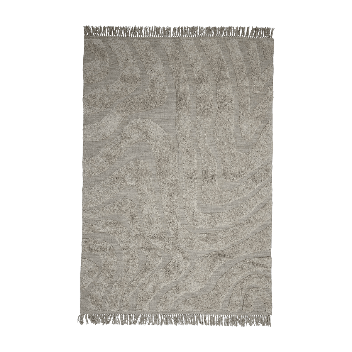 Tapis rectangulaire en coton naturel 210x150 cm Elaine - Bloomingville - The Cool Republic