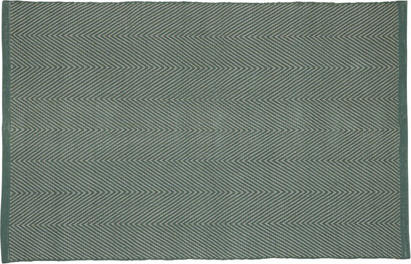 Tapis rectangulaire en coton vert 120x180 cm Mellow - Hübsch - The Cool Republic