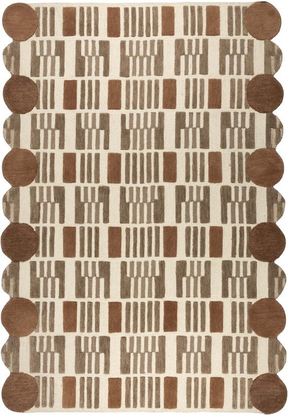 Tapis rectangulaire en laine beige 230x160cm Terra - The Cool Republic - The Cool Republic