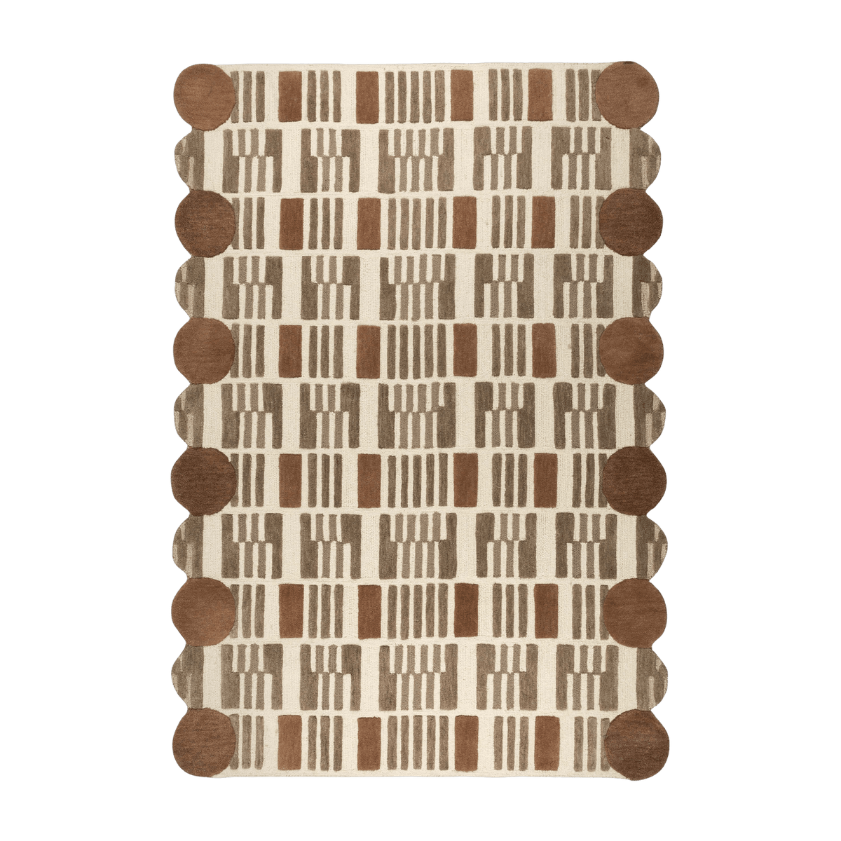 Tapis rectangulaire en laine beige 230x160cm Terra - The Cool Republic - The Cool Republic
