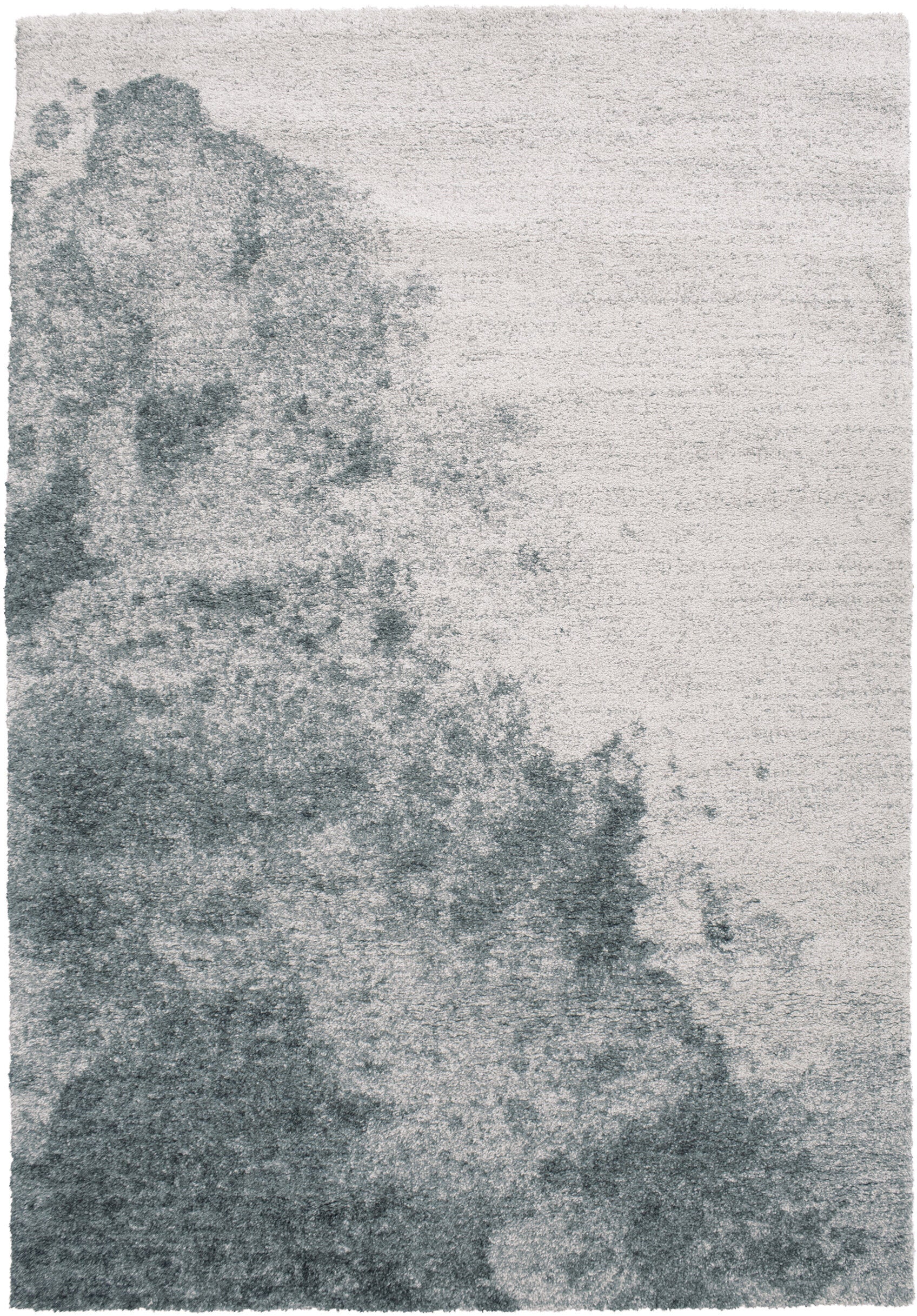 Tapis rectangulaire en laine bleu 200x290cm Ecume - Edito