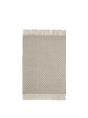 Tapis rectangulaire en laine et coton blanc et noir 140 x 200 cm Udo - Ferm Living - The Cool Republic