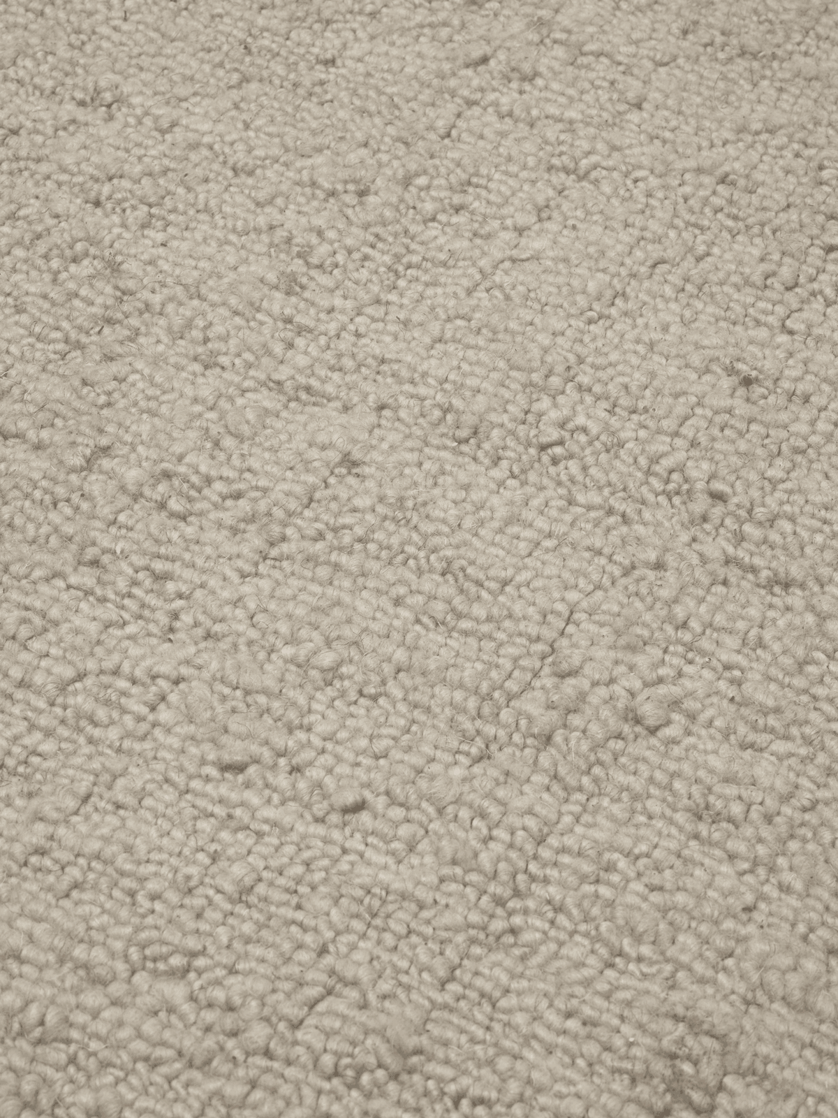 Tapis rectangulaire en laine filée et coton beige 170 x 200 cm Seifa - Ferm Living - The Cool Republic
