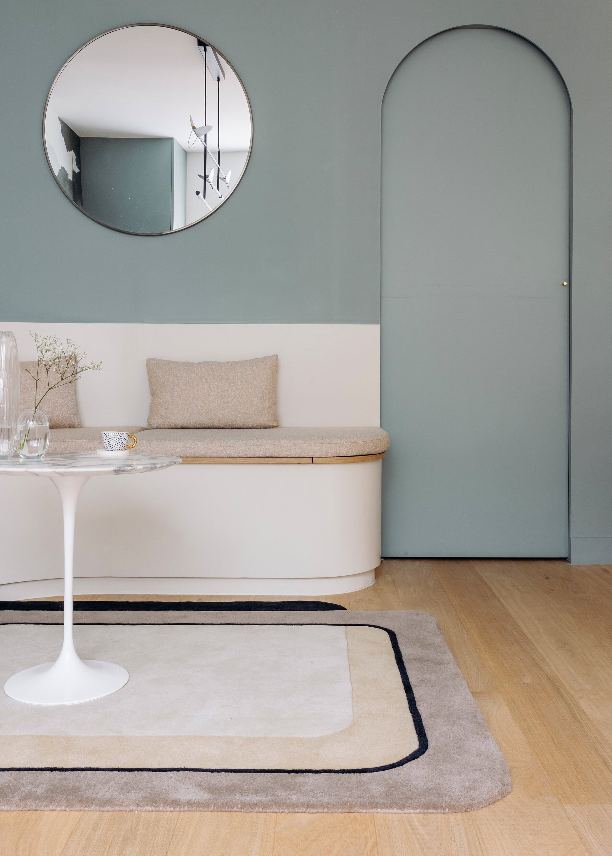 Tapis rectangulaire en laine gris 200x290 cm Echo - Edito
