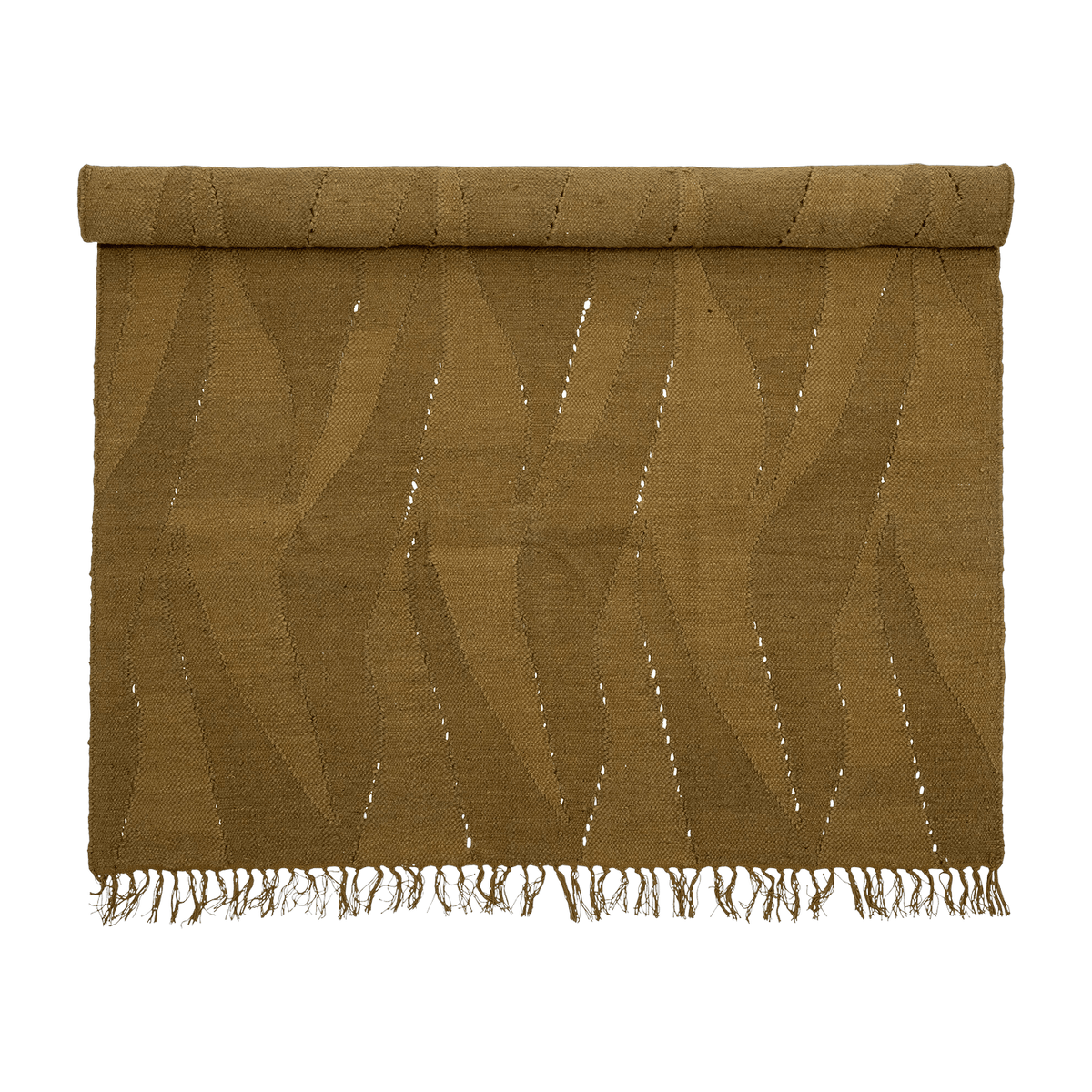 Tapis rectangulaire en laine marron 200x140 cm Zola - Bloomingville - The Cool Republic