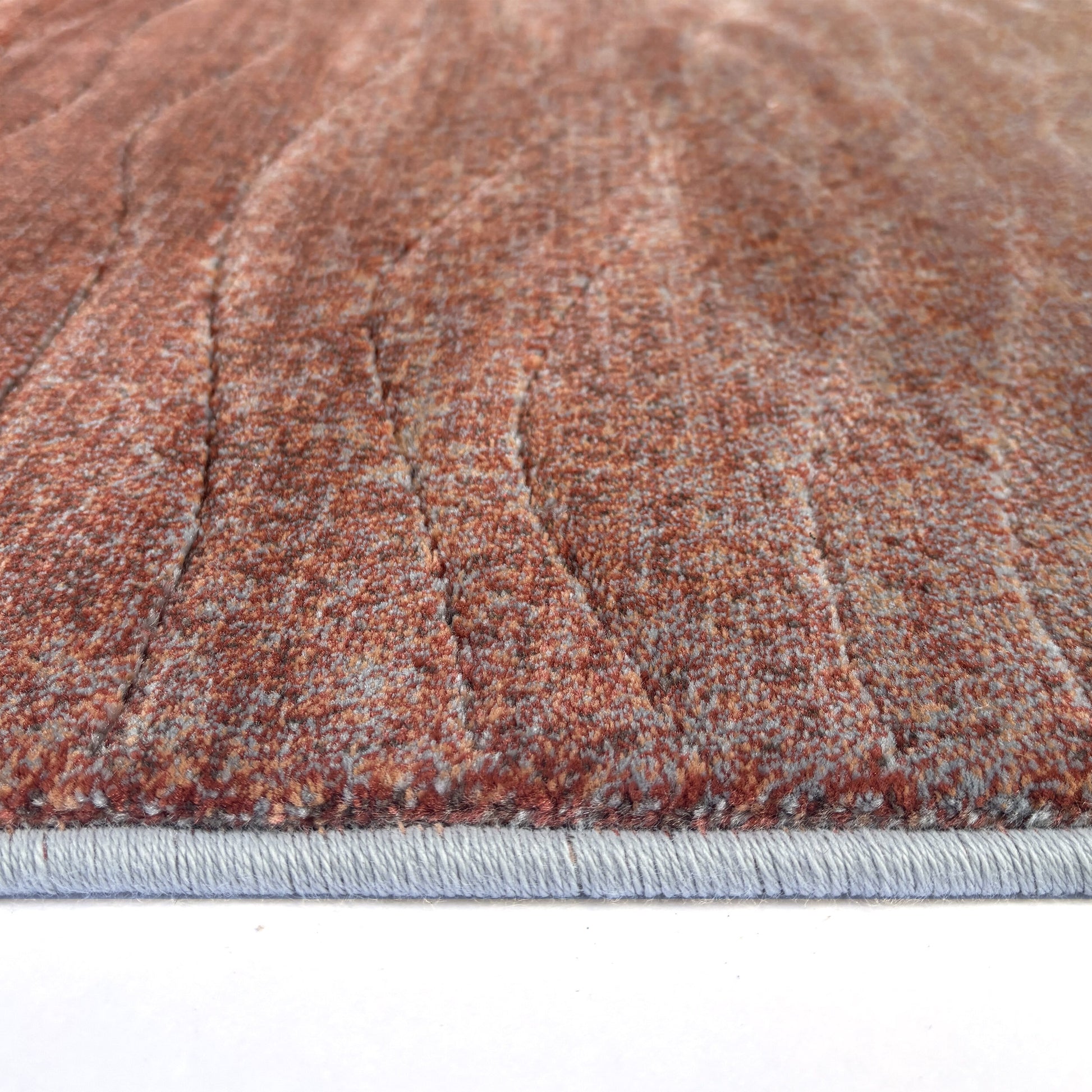 Tapis rectangulaire en laine rouille 160x230cm Wave - Edito