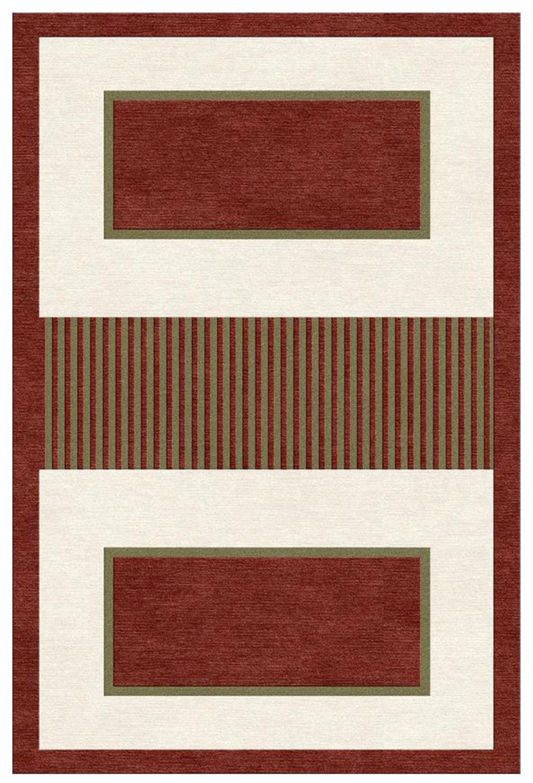Tapis rectangulaire en laine tufté à la main terracotta 200x300cm Marion - Son-Tapis