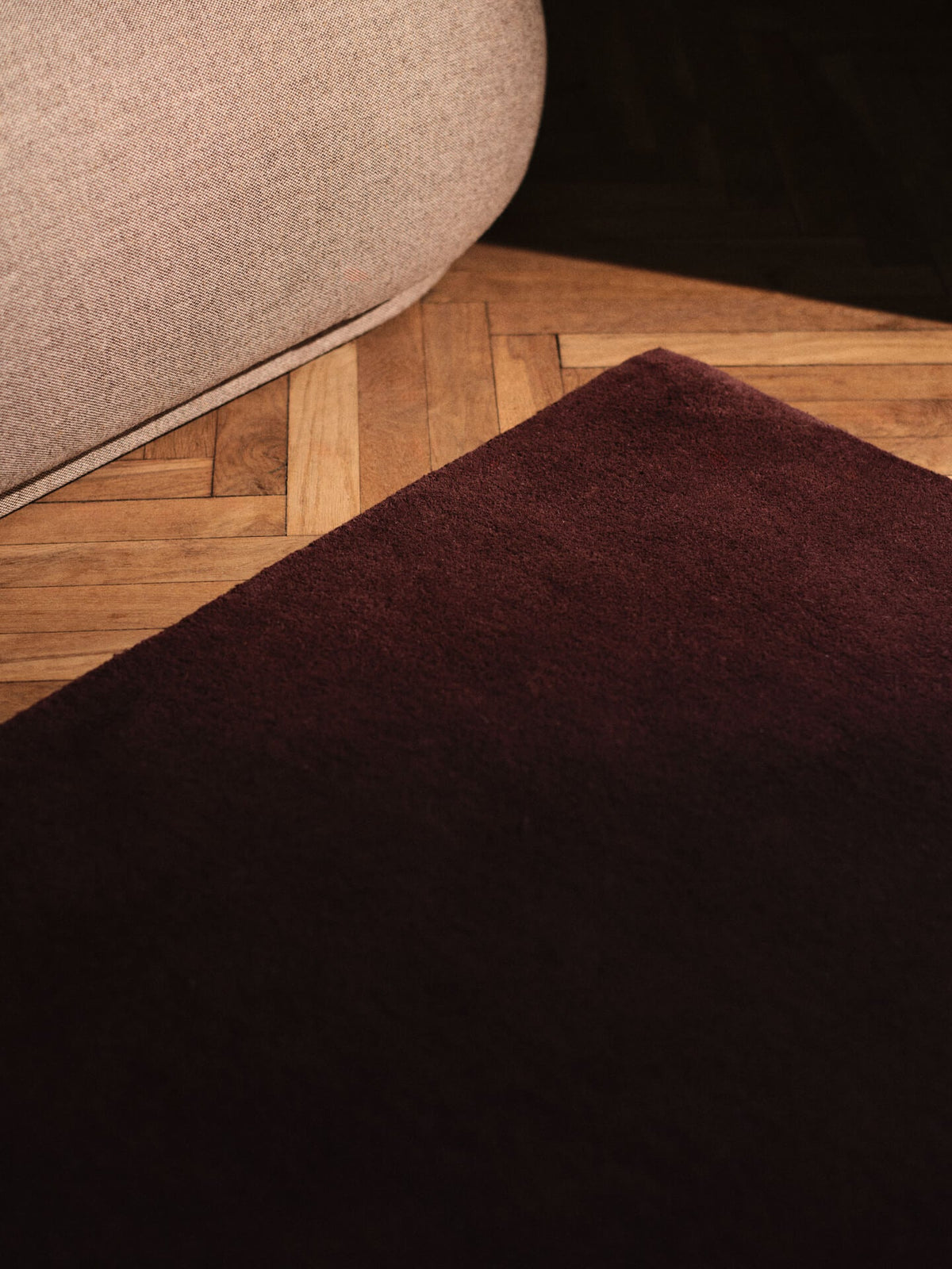 Tapis rectangulaire en laine tufté marron 160 x 250 cm Stille - Ferm Living - The Cool Republic