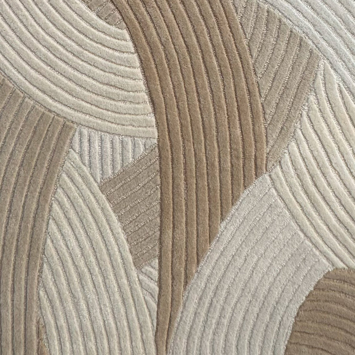 Tapis rectangulaire en laine tuftée beige 160x230cm Canopée - Edito - The Cool Republic