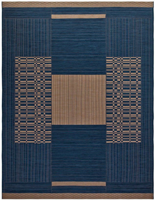Tapis rectangulaire en tissage bleu 300x230 cm Guna 03 - Gervasoni - The Cool Republic
