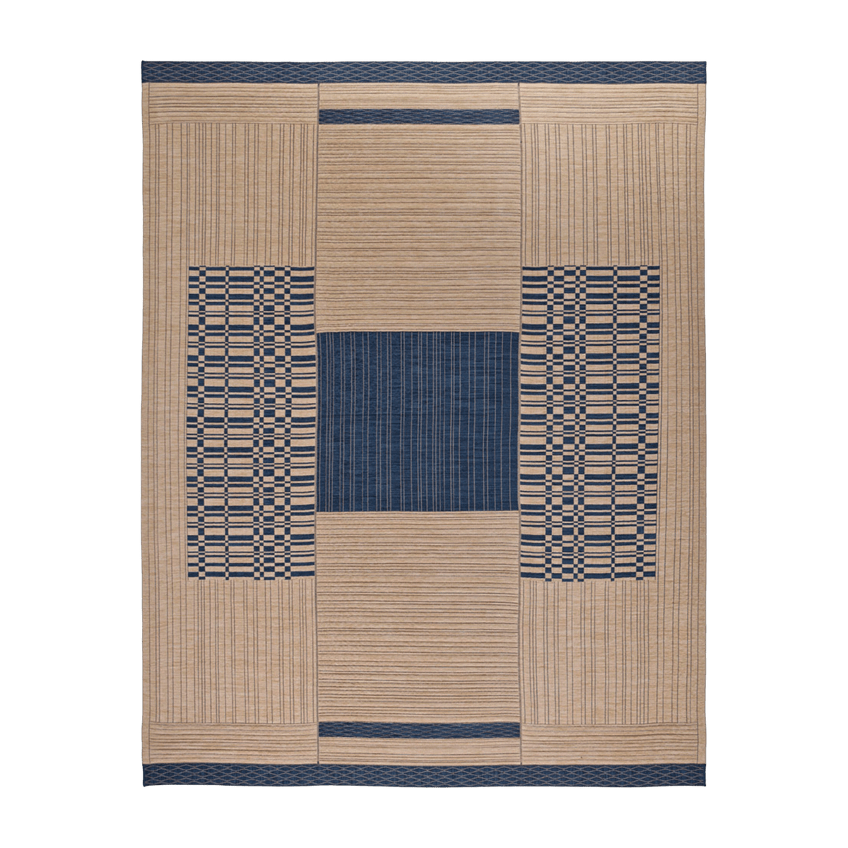 Tapis rectangulaire en tissage bleu 300x230 cm Guna 03 - Gervasoni - The Cool Republic