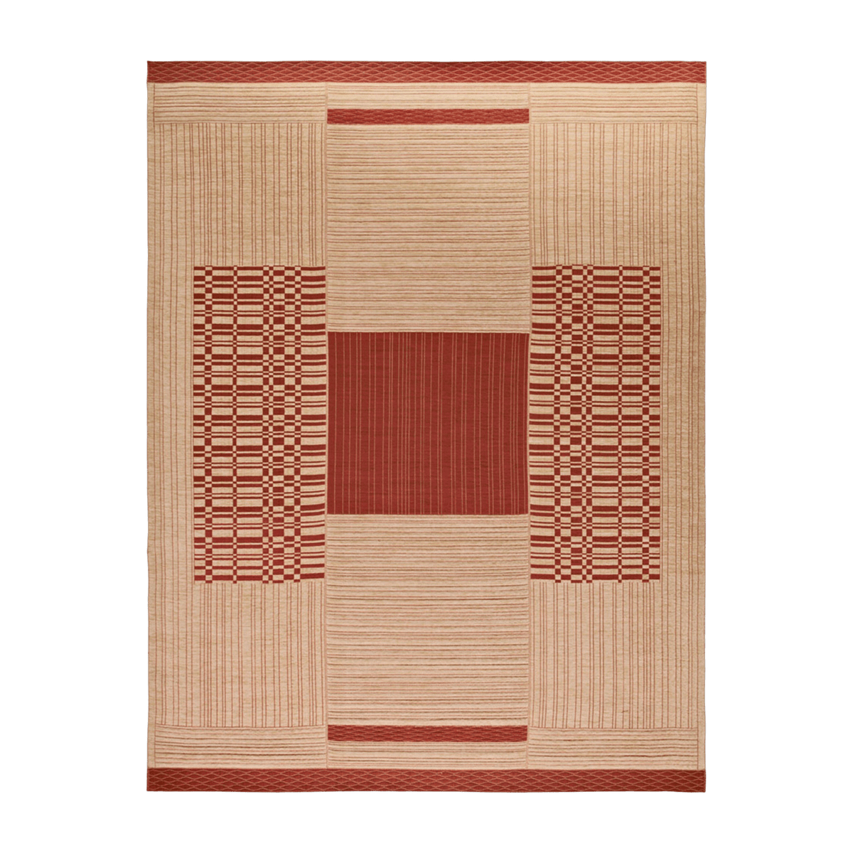 Tapis rectangulaire en tissage rouge 300x230 cm Guna 03 - Gervasoni - The Cool Republic