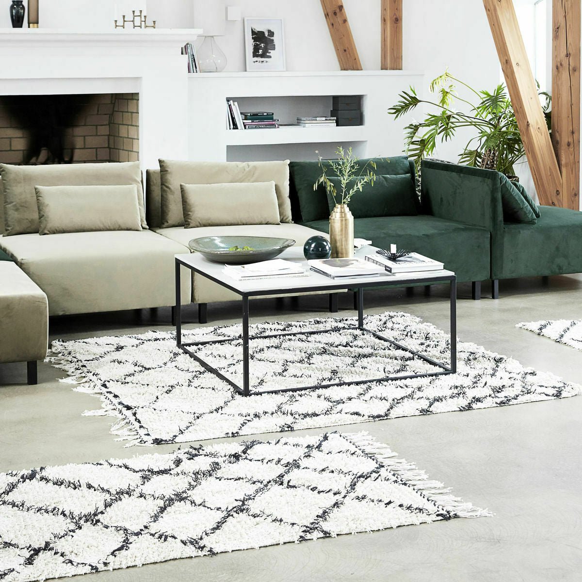 Tapis rectangulaire gris 200x90 cm Riba - House Doctor - The Cool Republic