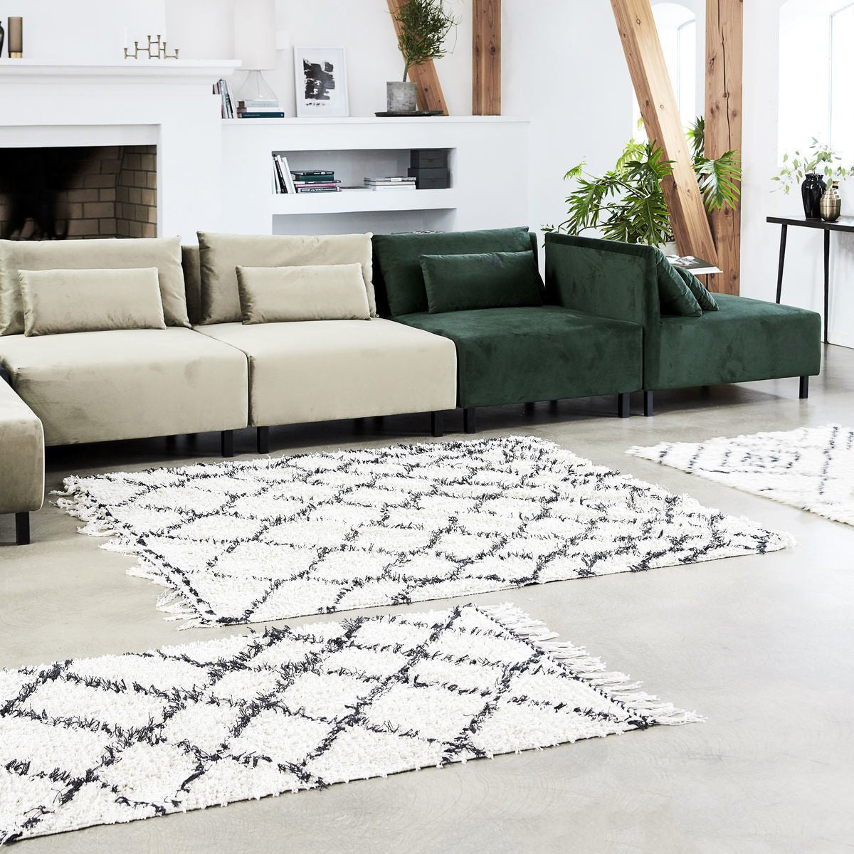 Tapis rectangulaire gris 200x90 cm Riba - House Doctor - The Cool Republic