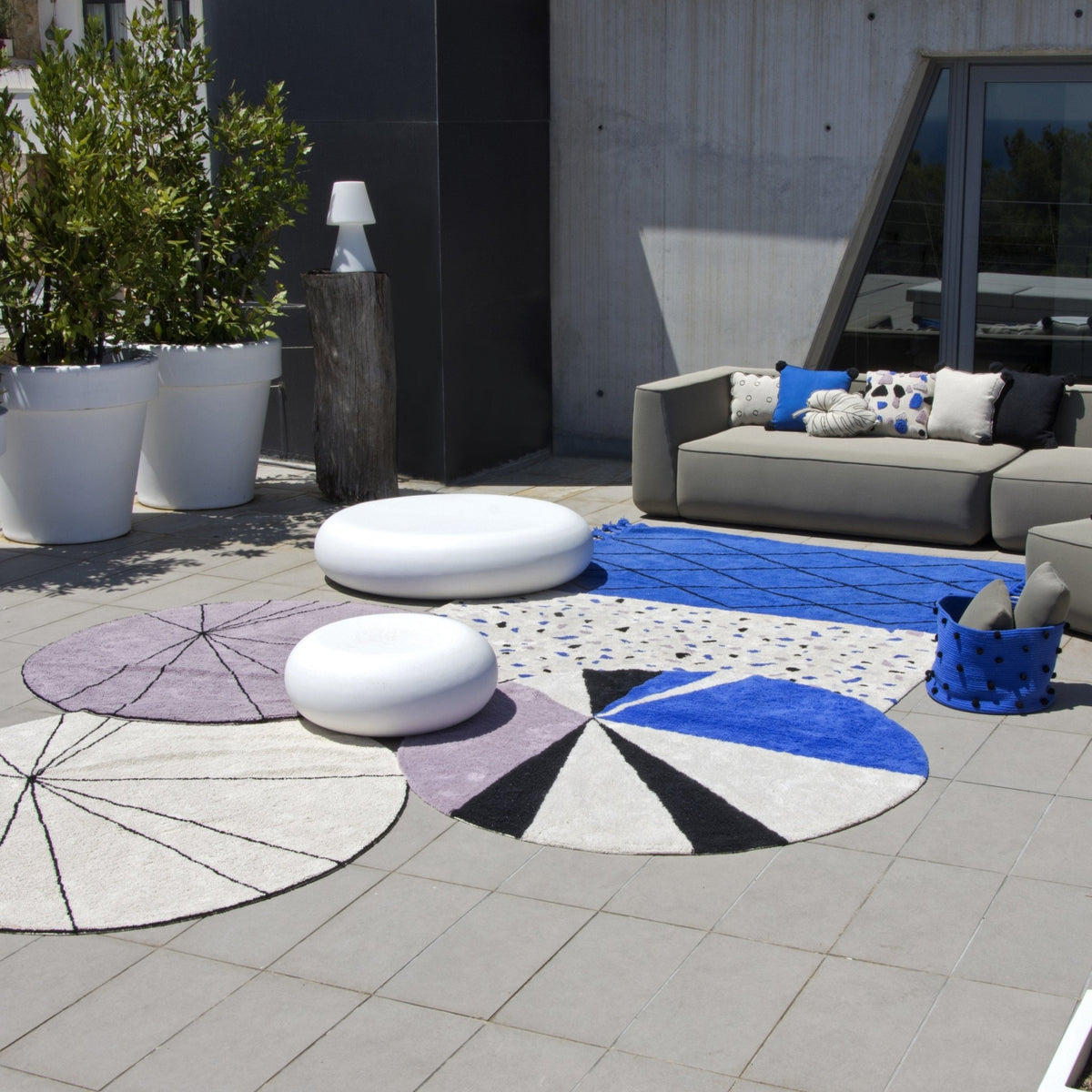 Tapis rond beige 160 cm Trace - Lorena Canals - The Cool Republic