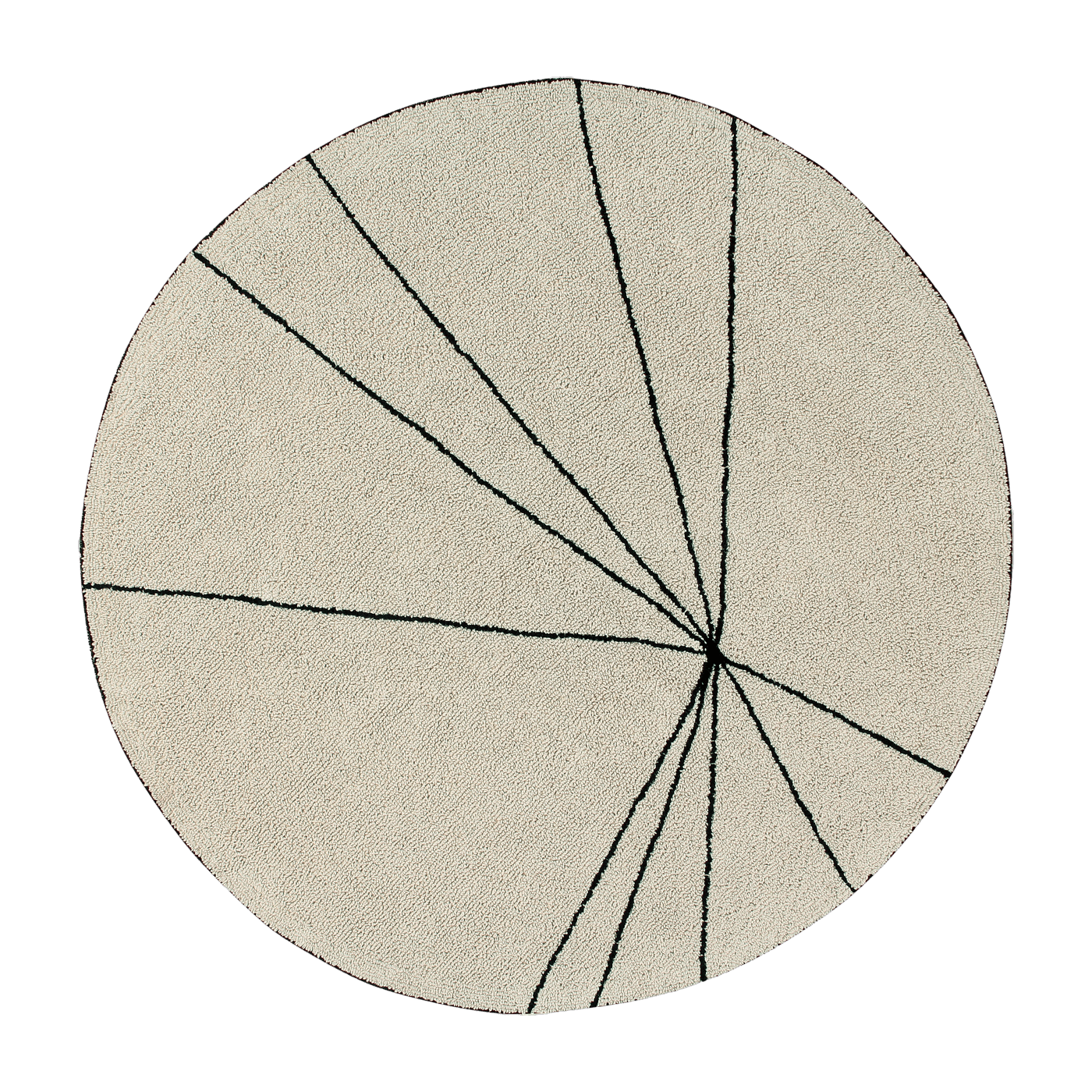 Tapis rond beige 160 cm Trace - Lorena Canals - The Cool Republic