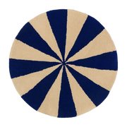 Tapis rond bleu et blanc 70 cm Arch - Ferm Living - The Cool Republic