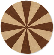 Tapis rond brique et blanc 130 cm Arch - Ferm Living - The Cool Republic
