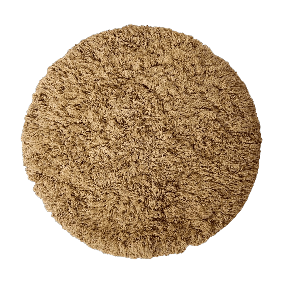 Tapis rond duveteux caramel (200X200Cm) - HKLIVING - The Cool Republic