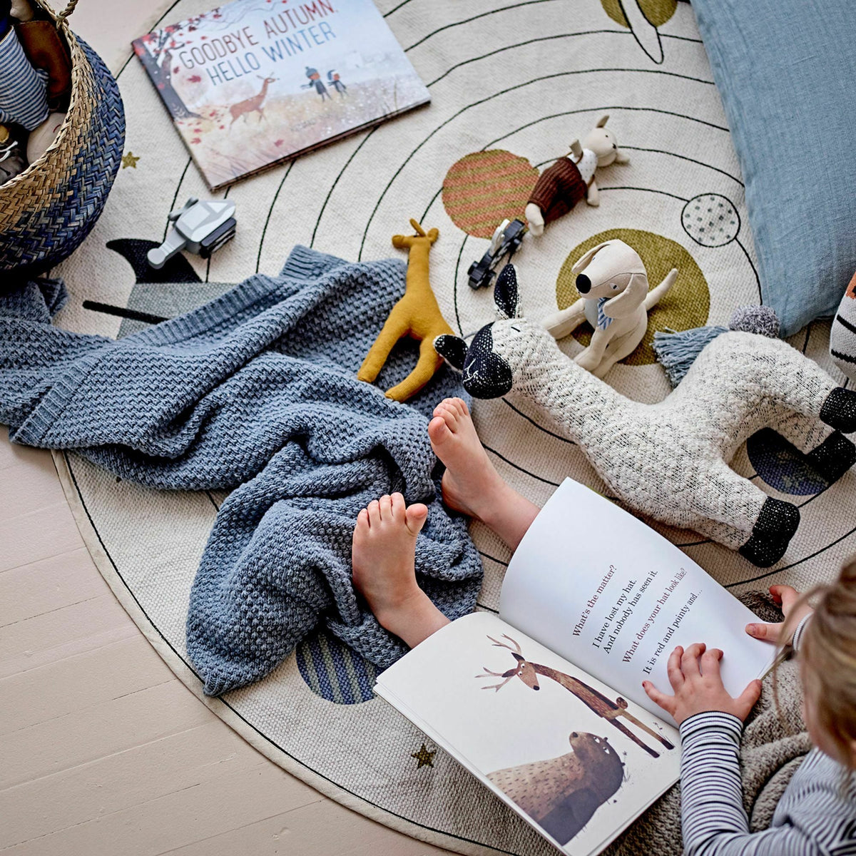 Tapis rond en coton 130 cm Lanas - Bloomingville mini - The Cool Republic
