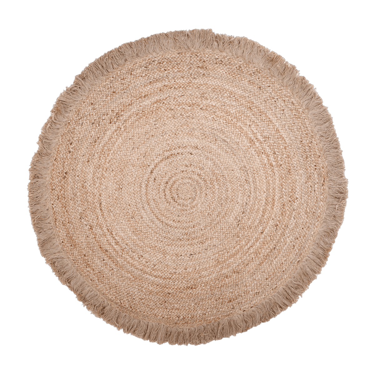 Tapis rond en jute avec franges 140 cm TERRA - Nattiot - The Cool Republic