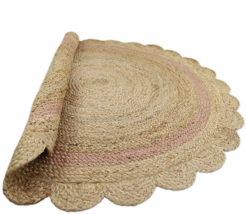 Tapis rond en jute nude 140 cm Neha - Nattiot - The Cool Republic