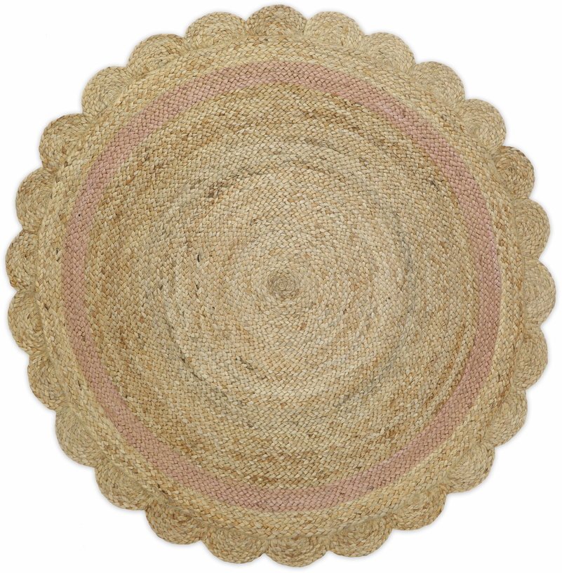 Tapis rond en jute nude 140 cm Neha - Nattiot - The Cool Republic