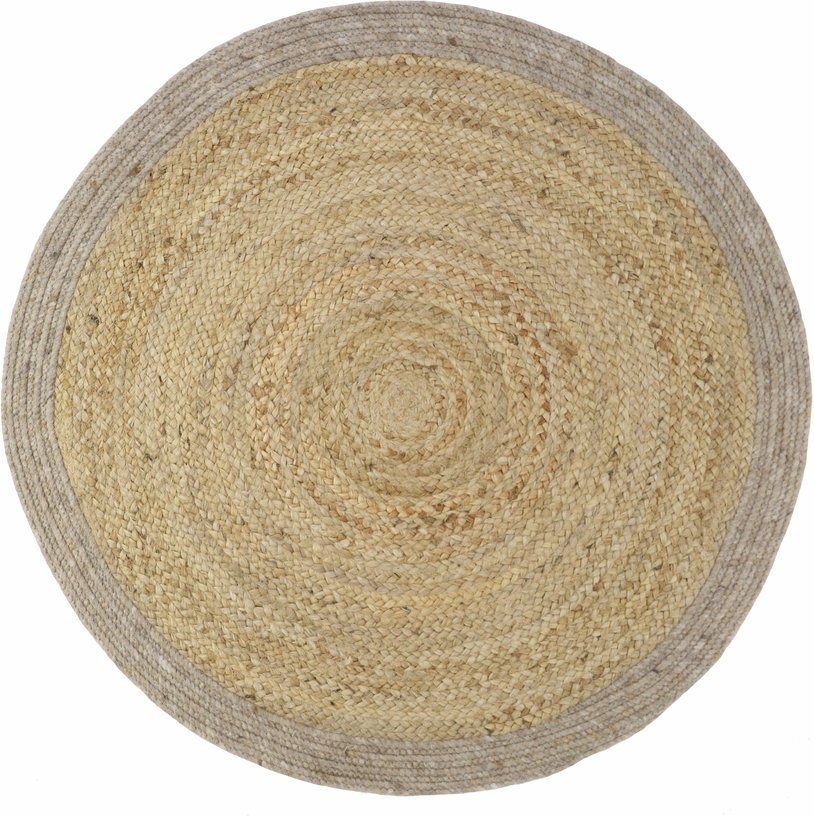 Tapis rond en jute taupe 110 cm Yhuki - Nattiot - The Cool Republic