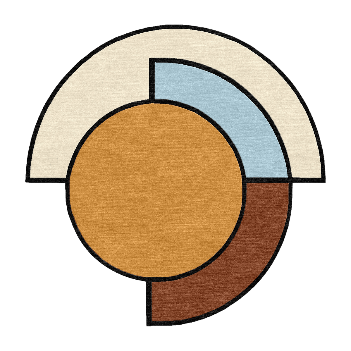 Round wool carpet 150 cm Mia - SON-TAPIS - The Cool Republic